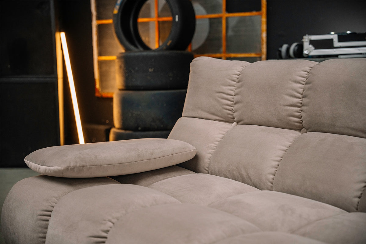 KAWOLA Sofa VIVIEN Ecksofa Velvet sand