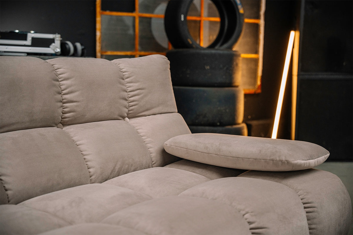 KAWOLA Sofa VIVIEN Ecksofa Velvet sand