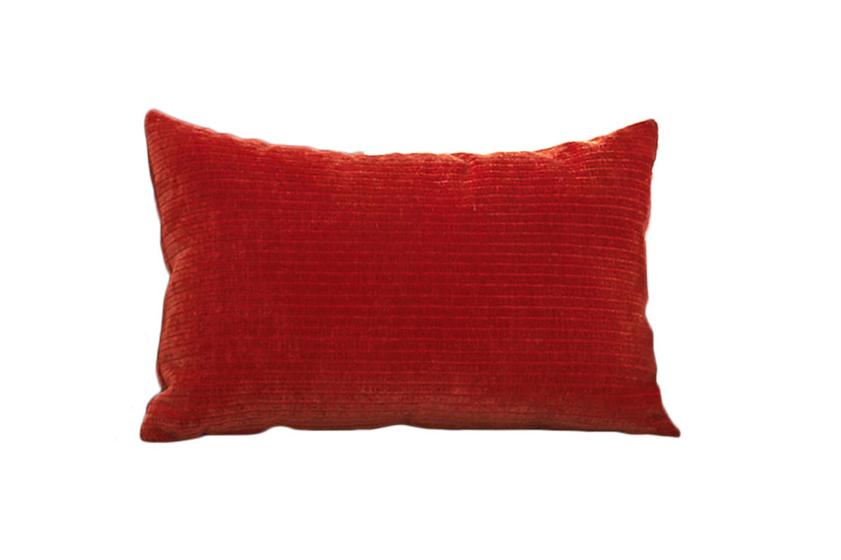 KAWOLA Spitzkissen SEPHI rechteckig Cord Vintage rot