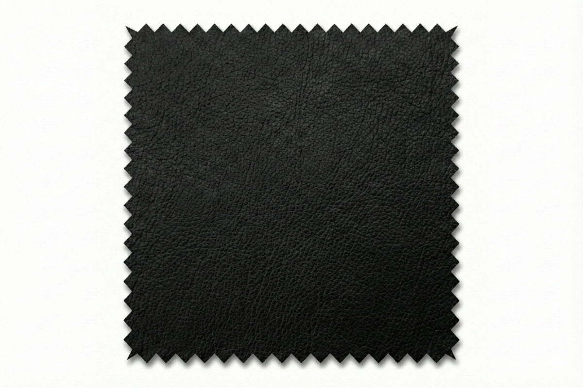 KAWOLA Stoffmuster Leder schwarz