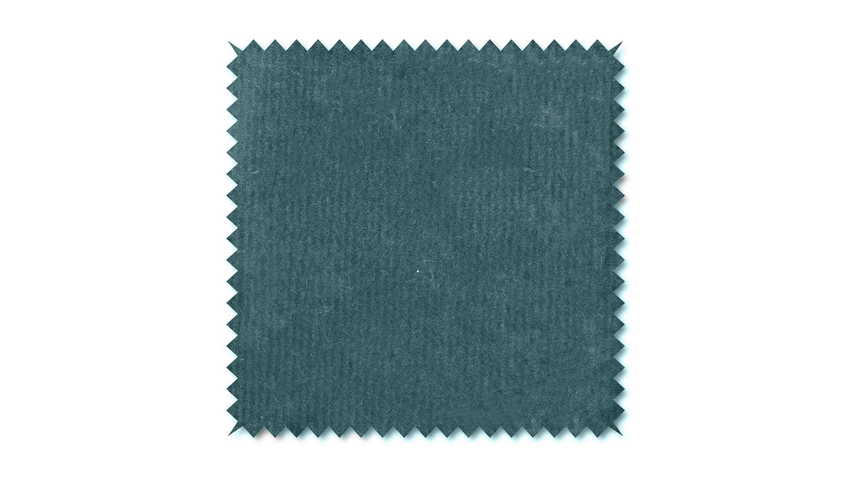 KAWOLA Stoffmuster Velvet grün petrol