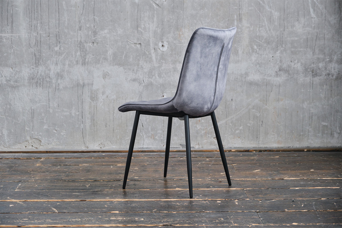KAWOLA Stuhl CLARA Esszimmerstuhl Velvet grau