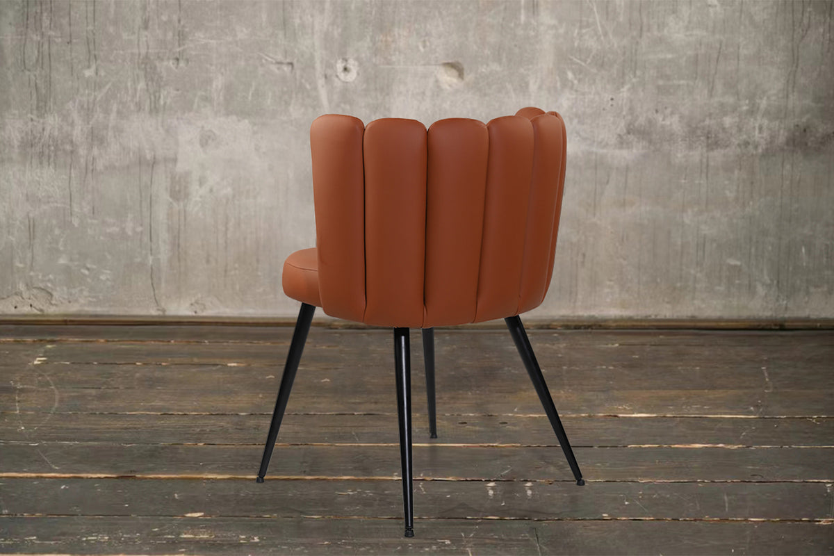 KAWOLA Stuhl JADA Esszimmerstuhl Kunstleder cognac