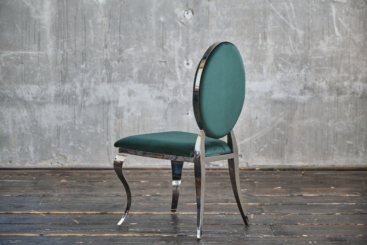 KAWOLA Stuhl LINDA Esszimmerstuhl Barock Velvet grün