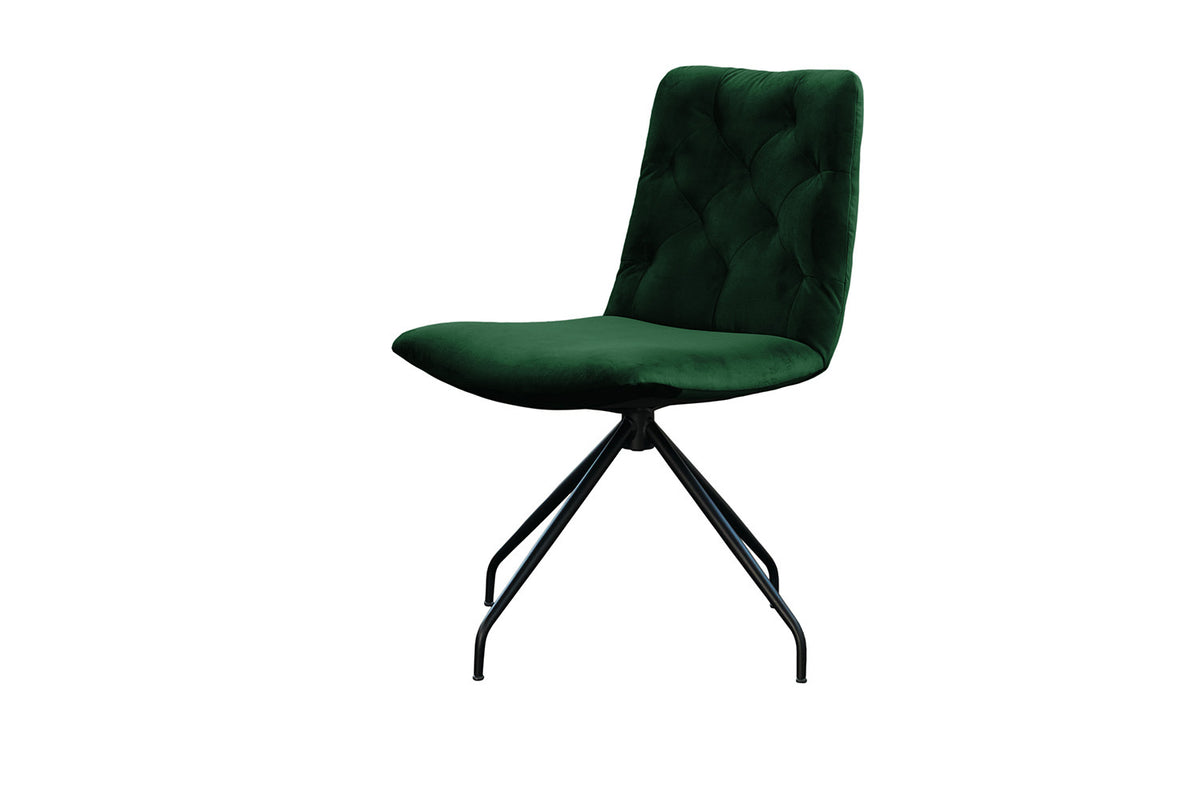 KAWOLA Stuhl NEW CHARME Drehstuhl Esszimmerstuhl Velvet smaragd