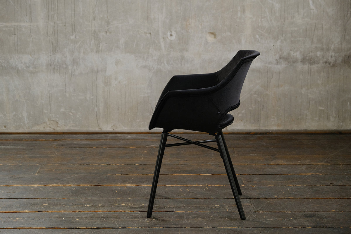 KAWOLA Stuhl ZAJA Esszimmerstuhl Velvet schwarz