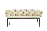 B-Ware_KAWOLA Bank MONTY Sitzbank 180cm Velvet cremeweiß