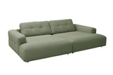 B-Ware KAWOLA Big Sofa MIKA Feincord olivgrün