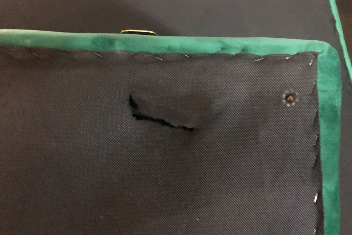 B-Ware KAWOLA Big Sofa NERLA Stoff Velvet grün