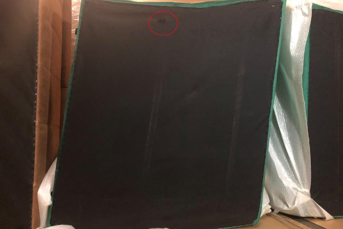 B-Ware KAWOLA Big Sofa NERLA Stoff Velvet grün