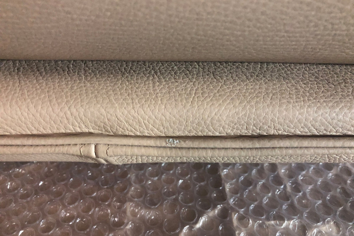 B-Ware KAWOLA Ecksofa JACK Leder beige Recamiere links