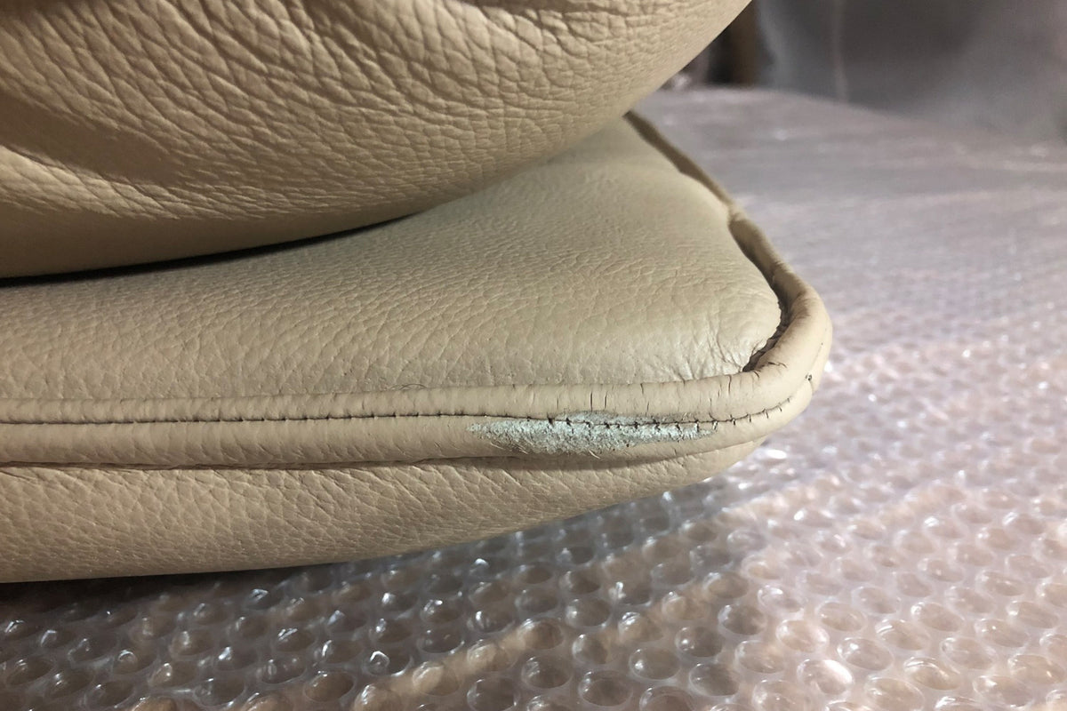 B-Ware KAWOLA Ecksofa JACK Leder beige Recamiere links