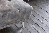 B-Ware KAWOLA Hocker WIOLO velvet anthrazit