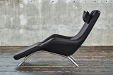 B-Ware KAWOLA Relaxliege CAVAL Leder schwarz