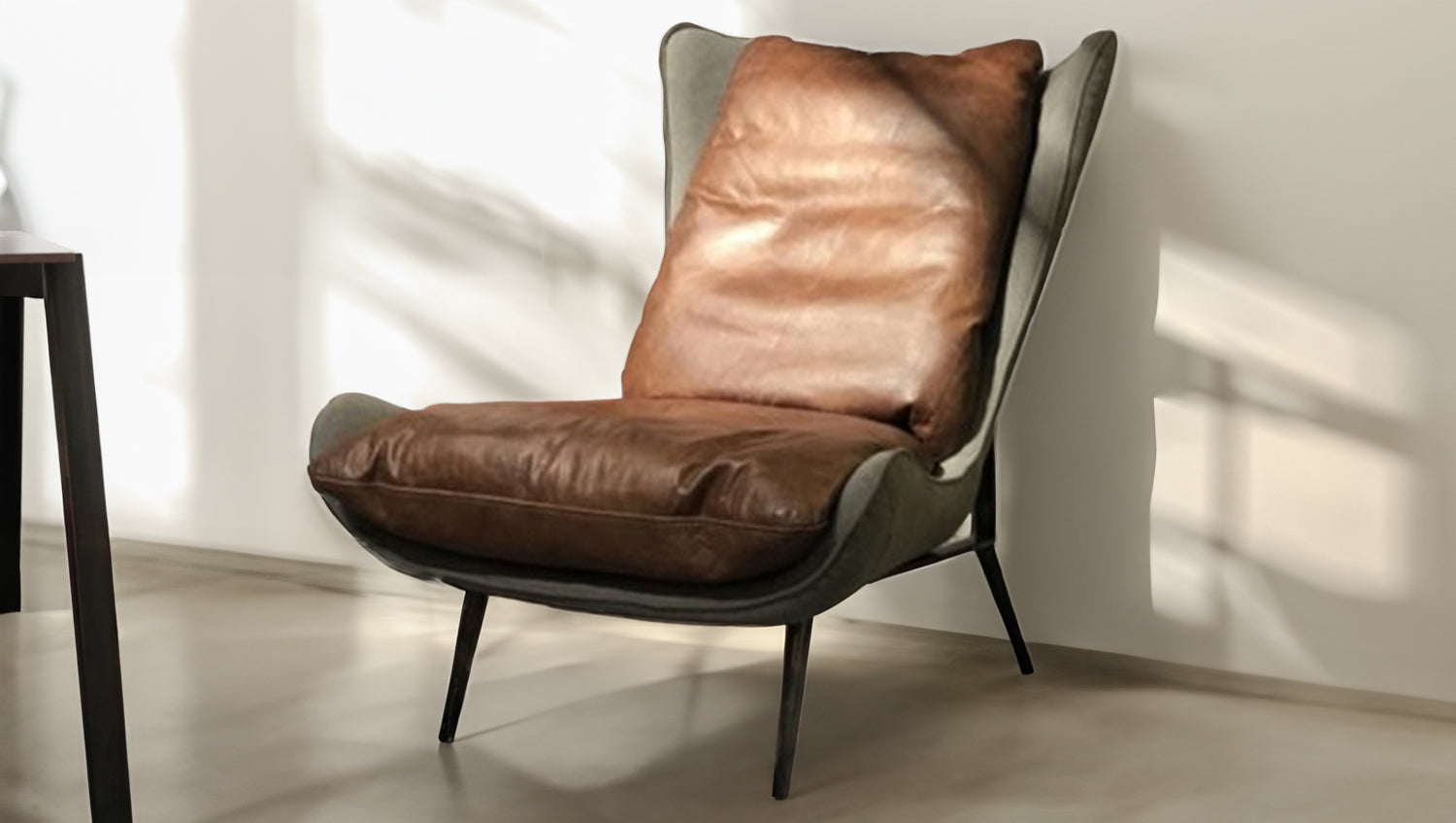 B-Ware KAWOLA Sessel ERIO Cocktailsessel Vintage-Leder braun