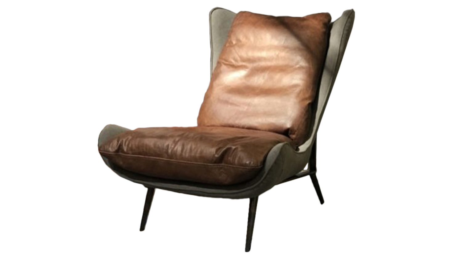 B-Ware KAWOLA Sessel ERIO Cocktailsessel Vintage-Leder braun