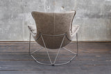 B-Ware KAWOLA Sessel FINA Polstersessel Metallgestell Microfaser beige