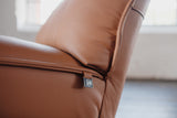 B-Ware KAWOLA Sessel MIKO Relaxsessel drehbar Leder braun