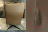 B-Ware KAWOLA Sessel MIKO Relaxsessel drehbar Leder braun