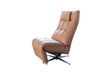 B-Ware KAWOLA Sessel MIKO Relaxsessel drehbar Leder braun