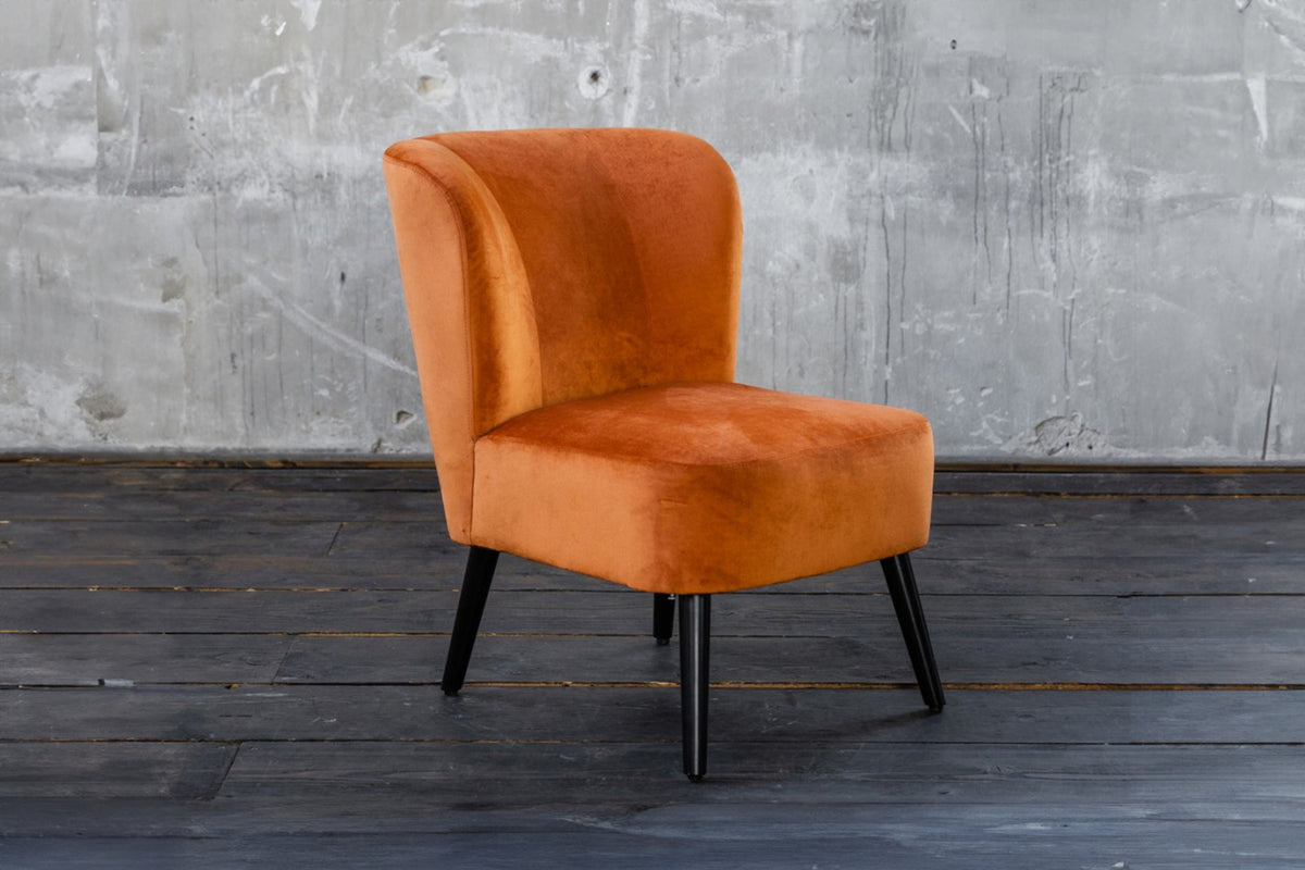 B-Ware KAWOLA Sessel MINGO Velvet orange