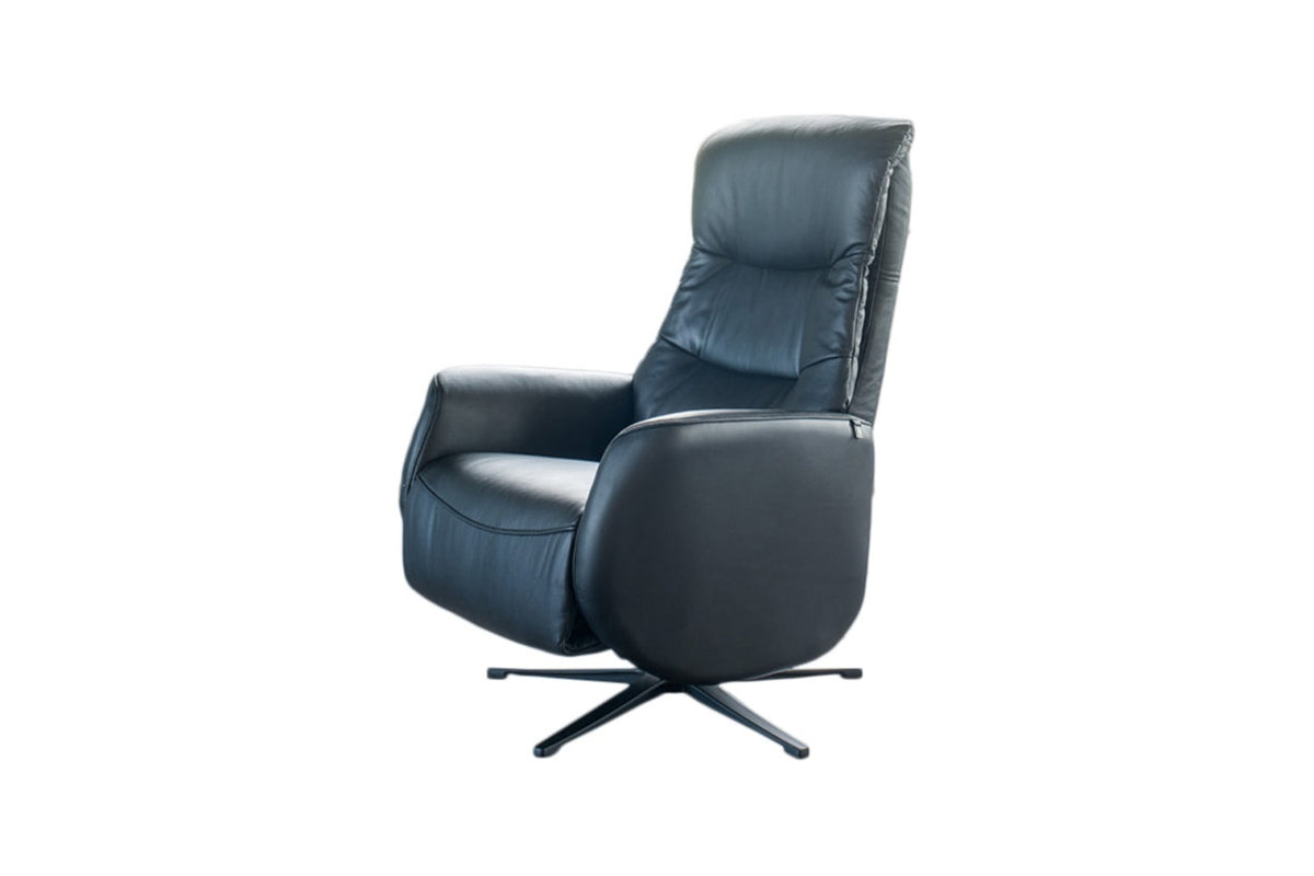 B-Ware KAWOLA Sessel SARI Relaxsessel drehbar Leder schwarz