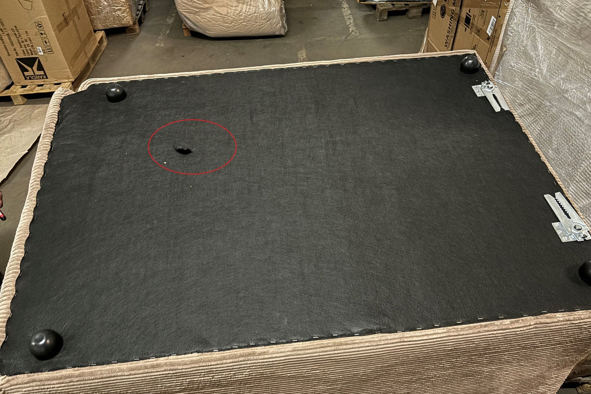 B-Ware KAWOLA Sofa CINE XXL-Sofa 3-Sitzer Cord braun