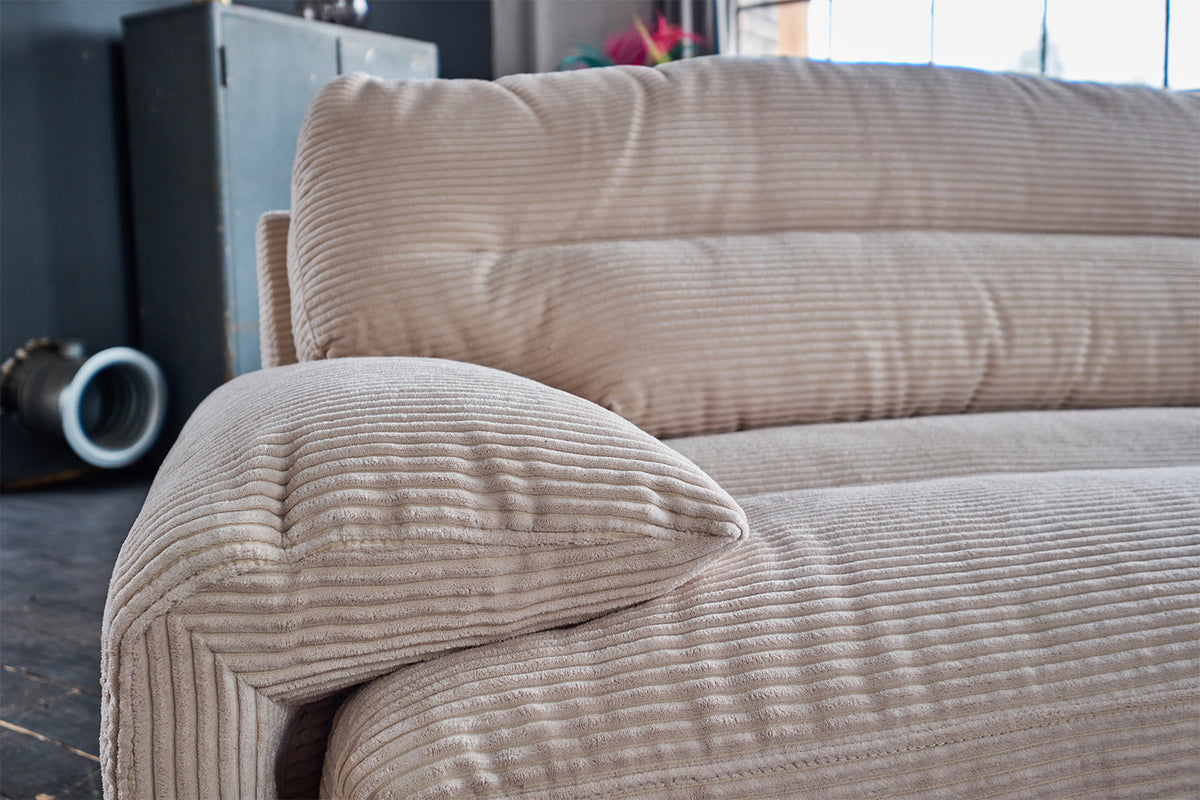 B-Ware KAWOLA Sofa CINE XXL-Sofa 3-Sitzer Cord braun