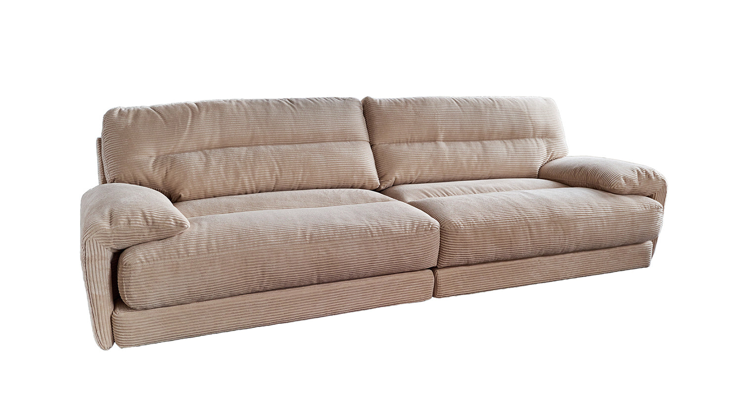 B-Ware KAWOLA Sofa CINE XXL-Sofa 3-Sitzer Cord braun