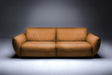 B-Ware KAWOLA Sofa DAVITO 4-Sitzer Megasofa Leder cognac