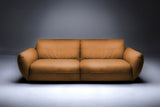 B-Ware KAWOLA Sofa DAVITO 4-Sitzer Megasofa Leder cognac
