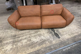 B-Ware KAWOLA Sofa DAVITO 4-Sitzer Megasofa Leder cognac