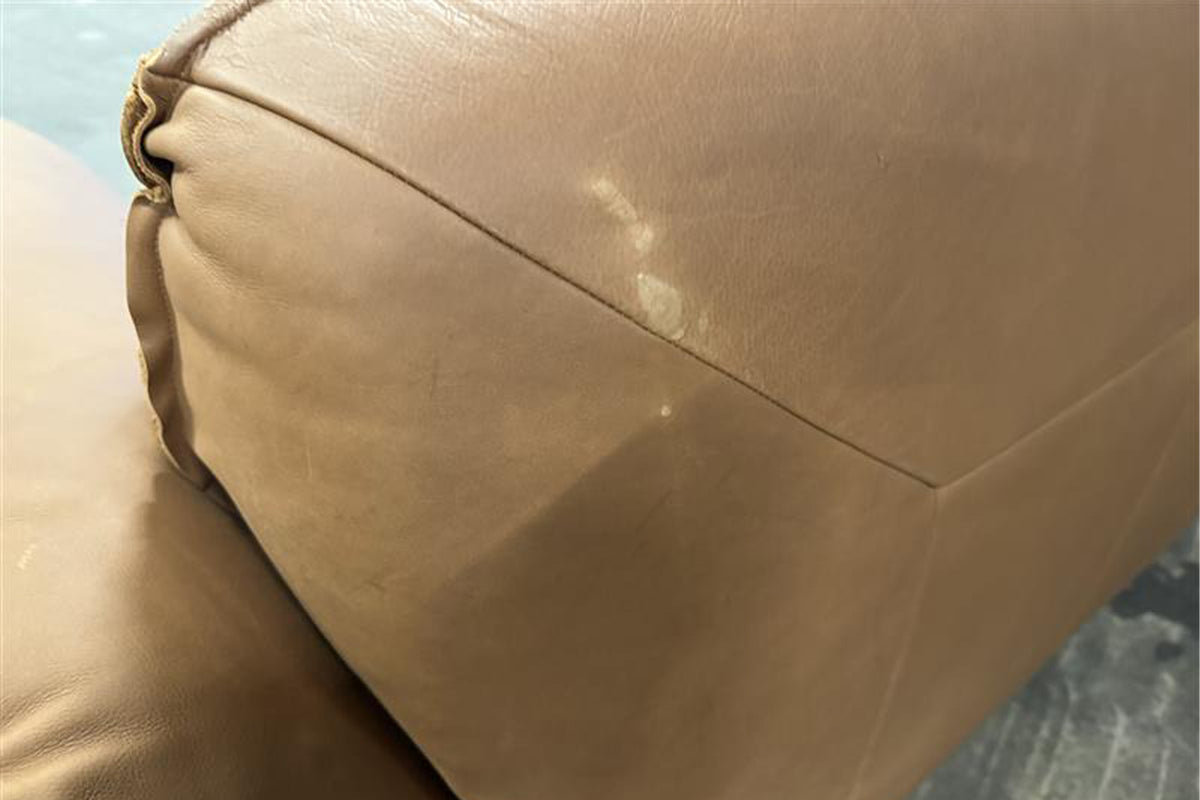 B-Ware KAWOLA Sofa DAVITO 4-Sitzer Megasofa Leder cognac