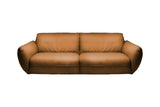 B-Ware KAWOLA Sofa DAVITO 4-Sitzer Megasofa Leder cognac
