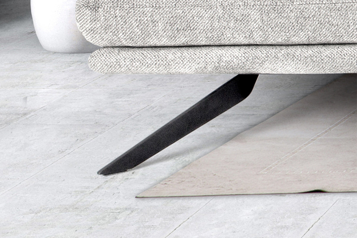 B-Ware KAWOLA Sofa FENICE Ecksofa Stoff Recamiere links light grey