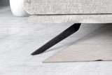 B-Ware KAWOLA Sofa FENICE Ecksofa Stoff Recamiere links light grey