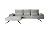 B-Ware KAWOLA Sofa FENICE Ecksofa Stoff Recamiere links light grey