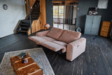 B-Ware KAWOLA Sofa FINN 3-Sitzer mit Relaxfunktion Cord braun
