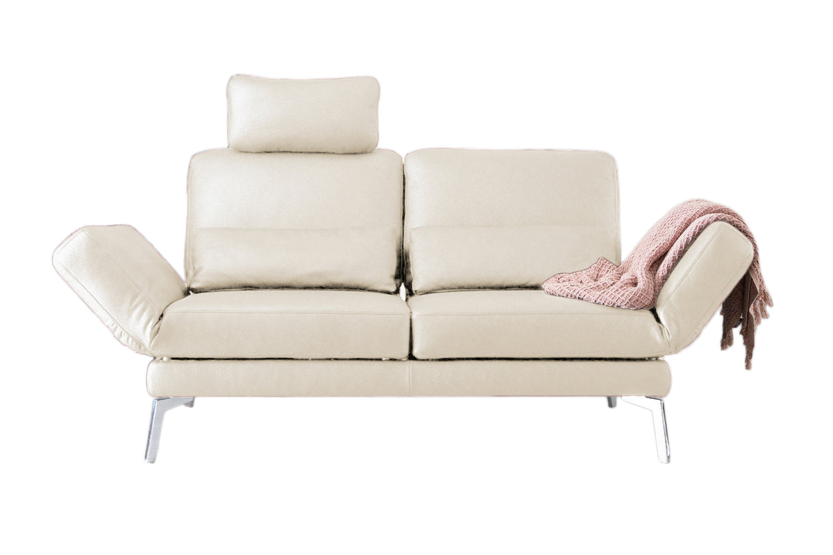 B-Ware KAWOLA Sofa HURRICANE 2-Sitzer Leder weiß