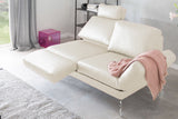 B-Ware KAWOLA Sofa HURRICANE 2-Sitzer Leder weiß