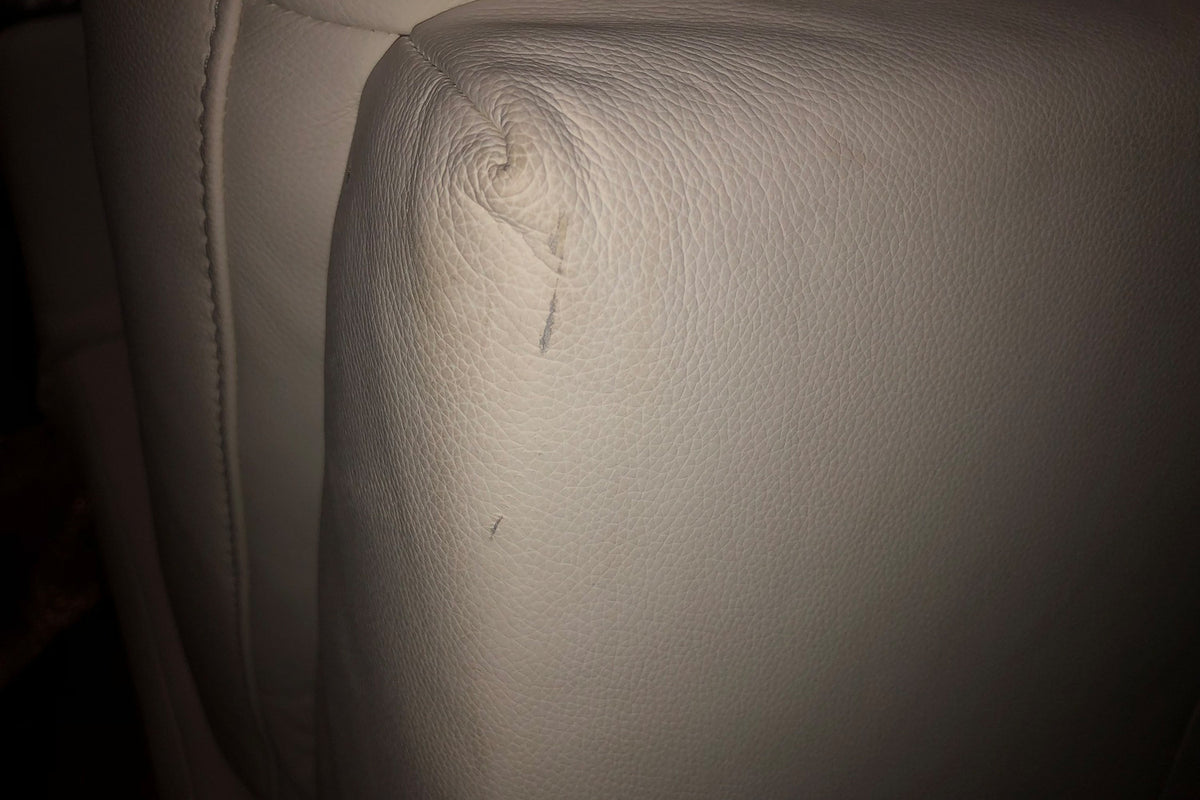 B-Ware KAWOLA Sofa HURRICANE 2-Sitzer Leder weiß