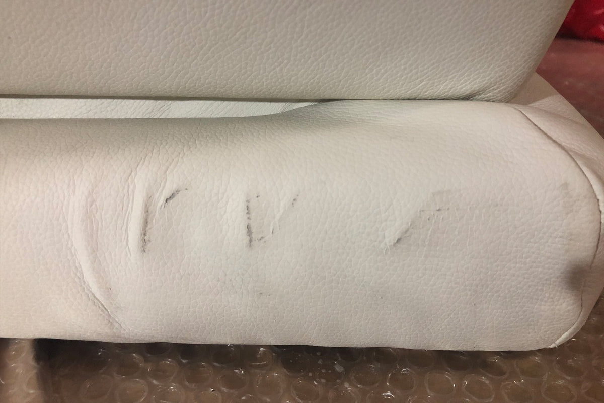 B-Ware KAWOLA Sofa HURRICANE 2-Sitzer Leder weiß