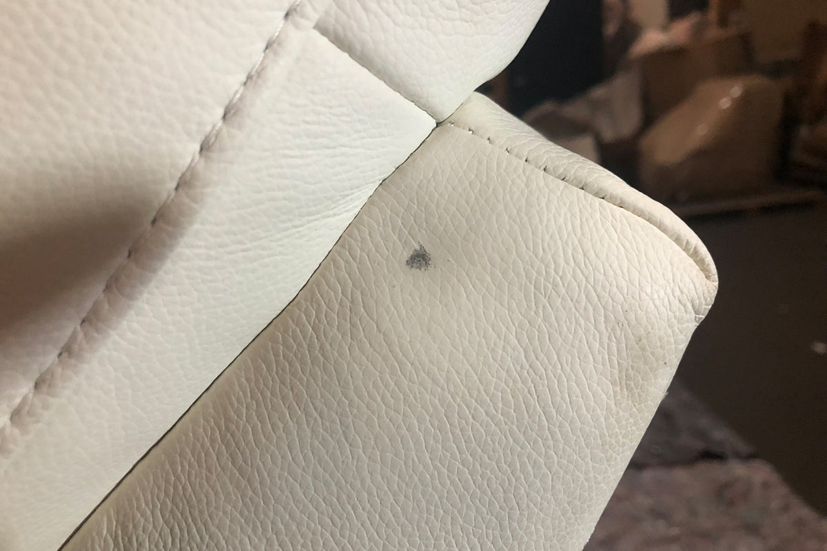 B-Ware KAWOLA Sofa HURRICANE 2-Sitzer Leder weiß