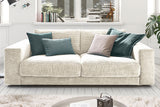 B-Ware KAWOLA Sofa MADELINE 2-Sitzer Cord cremeweiß