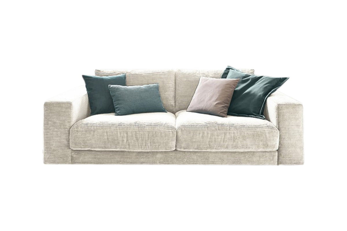 B-Ware KAWOLA Sofa MADELINE 2-Sitzer Cord cremeweiß