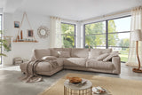 B-Ware KAWOLA Sofa MADELINE Ecksofa Cord taupe Recamiere links