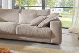 B-Ware KAWOLA Sofa MADELINE Ecksofa Cord taupe Recamiere links