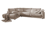 B-Ware KAWOLA Sofa MADELINE Ecksofa Cord taupe Recamiere links