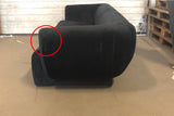 B-Ware KAWOLA Sofa NORLO 3-Sitzer Stoff velvet schwarz