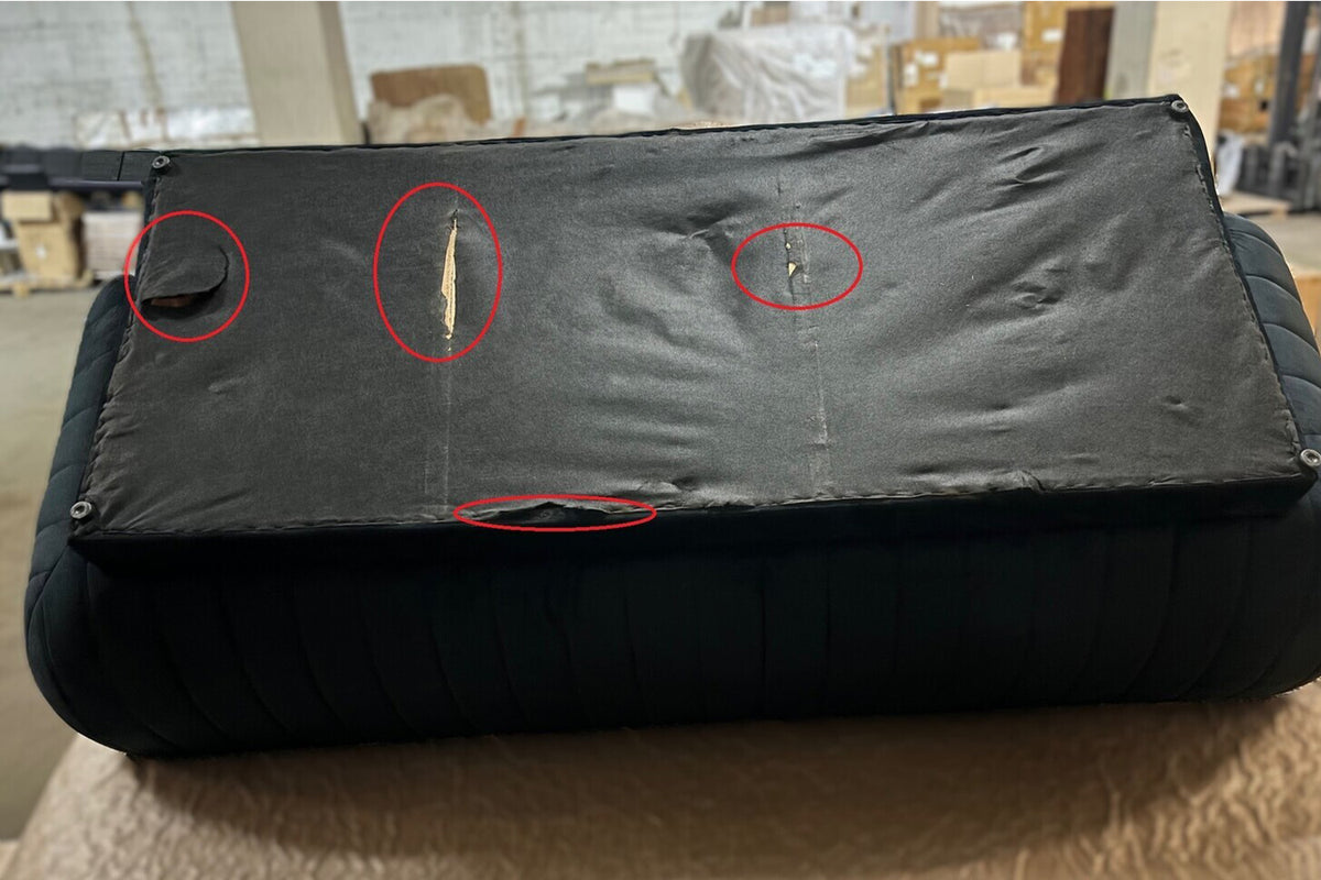 B-Ware KAWOLA Sofa NORLO 3-Sitzer Stoff velvet schwarz
